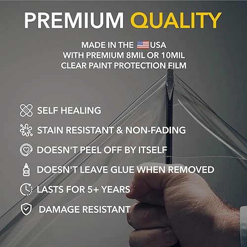Miniatura 4 de Película protectora transparente para maletero (PPF) para Tesla Model Y 10mil con recortes de sensor de estacionamiento (hasta noviembre de 2022)