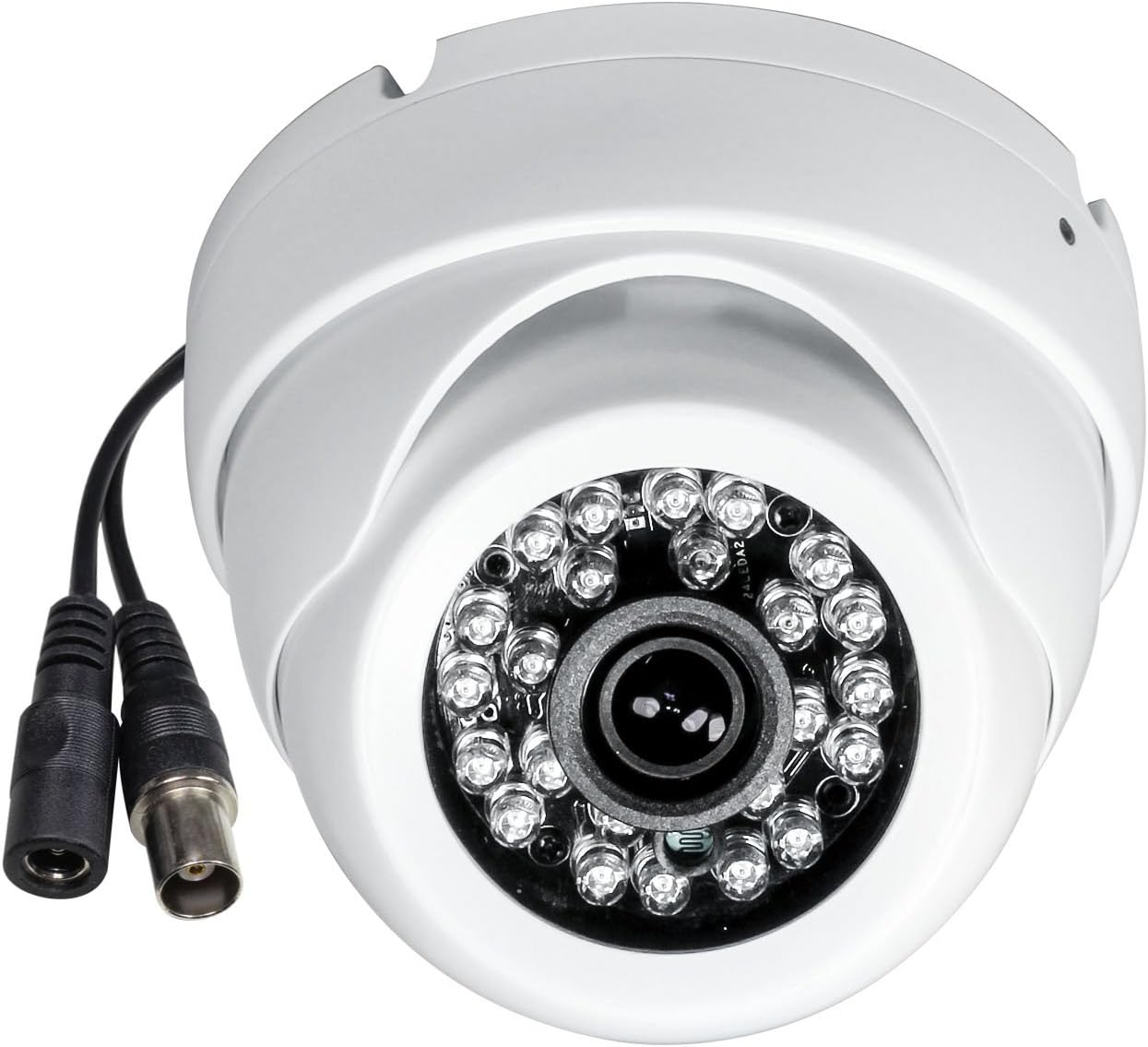 Sinis HD 1080P Hybrid CCTV Camera, 2 Mega Pixel CMOS Sensor, TVI/CVI/AHD/CVBS 4 in 1, 3.6mm Fixed Lens and 24 IR LEDs, IP66 Waterproof Day/Night Vision IR Cut Security Camera White - Default TVI