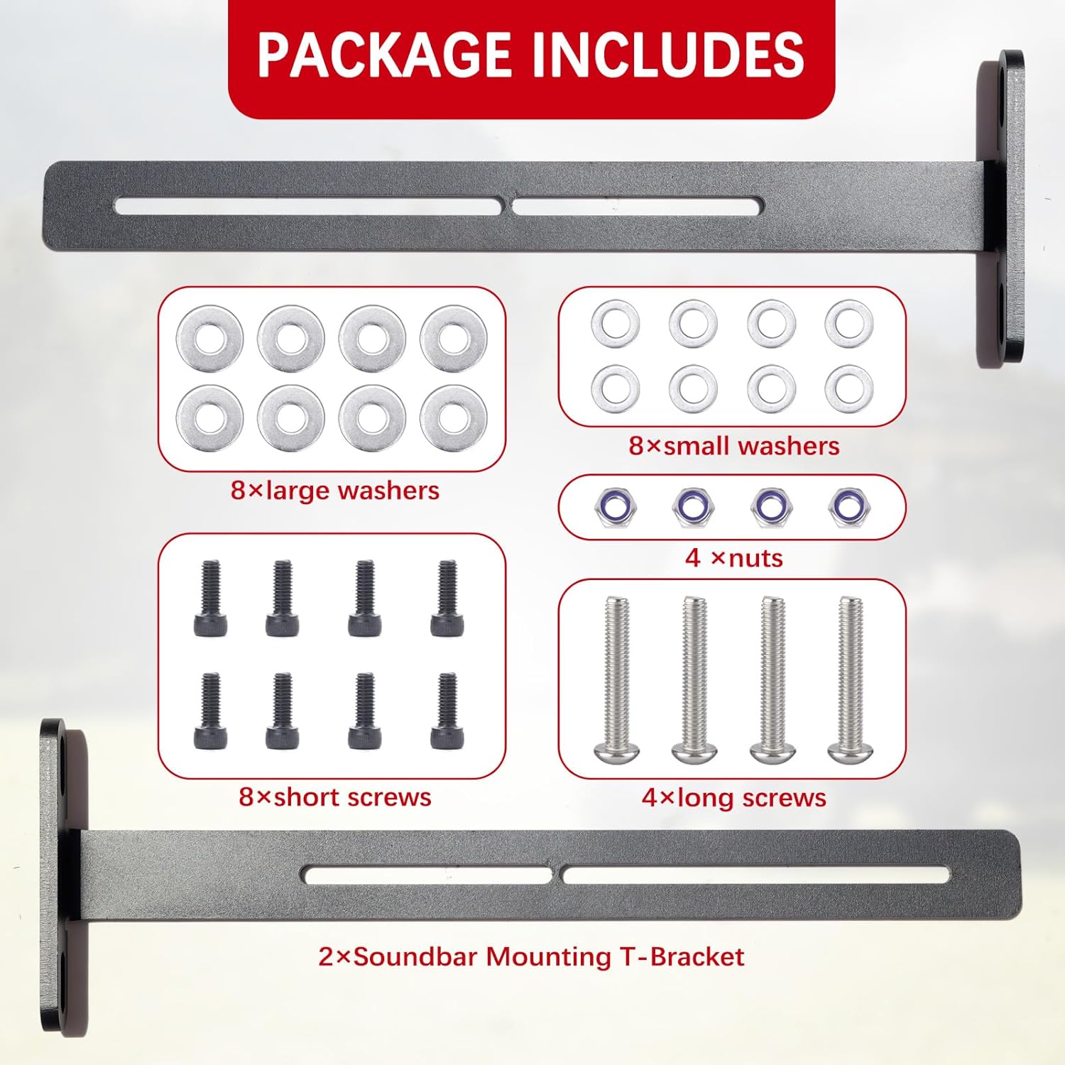 Golf Cart Speaker Mount, Compatible with SE18, SE/SEB26, SEDS32 Soundbars, Steel T-Shaped Speaker Mounting Bracket, Adjustable Golf Cart Soundbar Mounting T-Bracket, Roof Mount (Black)