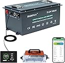 48V Lithium Golf Cart Battery, 200A BMS(1000A Peak Current), with Touch Monitor & Mobile APP, 4000+ Cycles 48V Lithium Battery with 18A Charger, Perfect for Golf Carts, Solar(105AH)