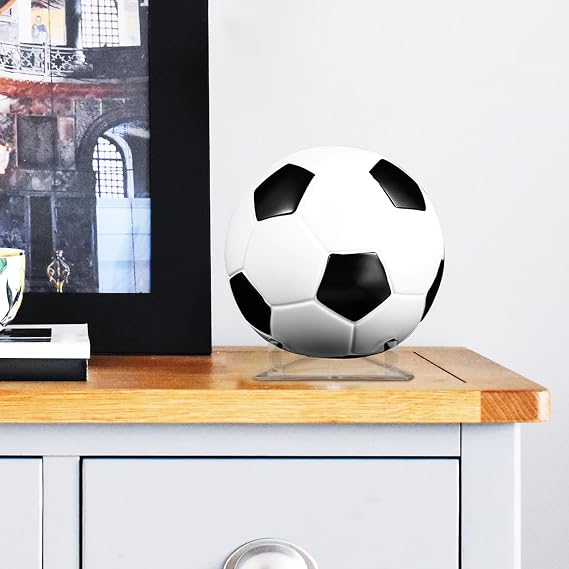 Operitacx 2個入り アクリルボールスタンドホルダー 三角形 サッカーボールホルダー 透明アクリル製 展示用 2個セット リビングルーム 玄関 置き場用