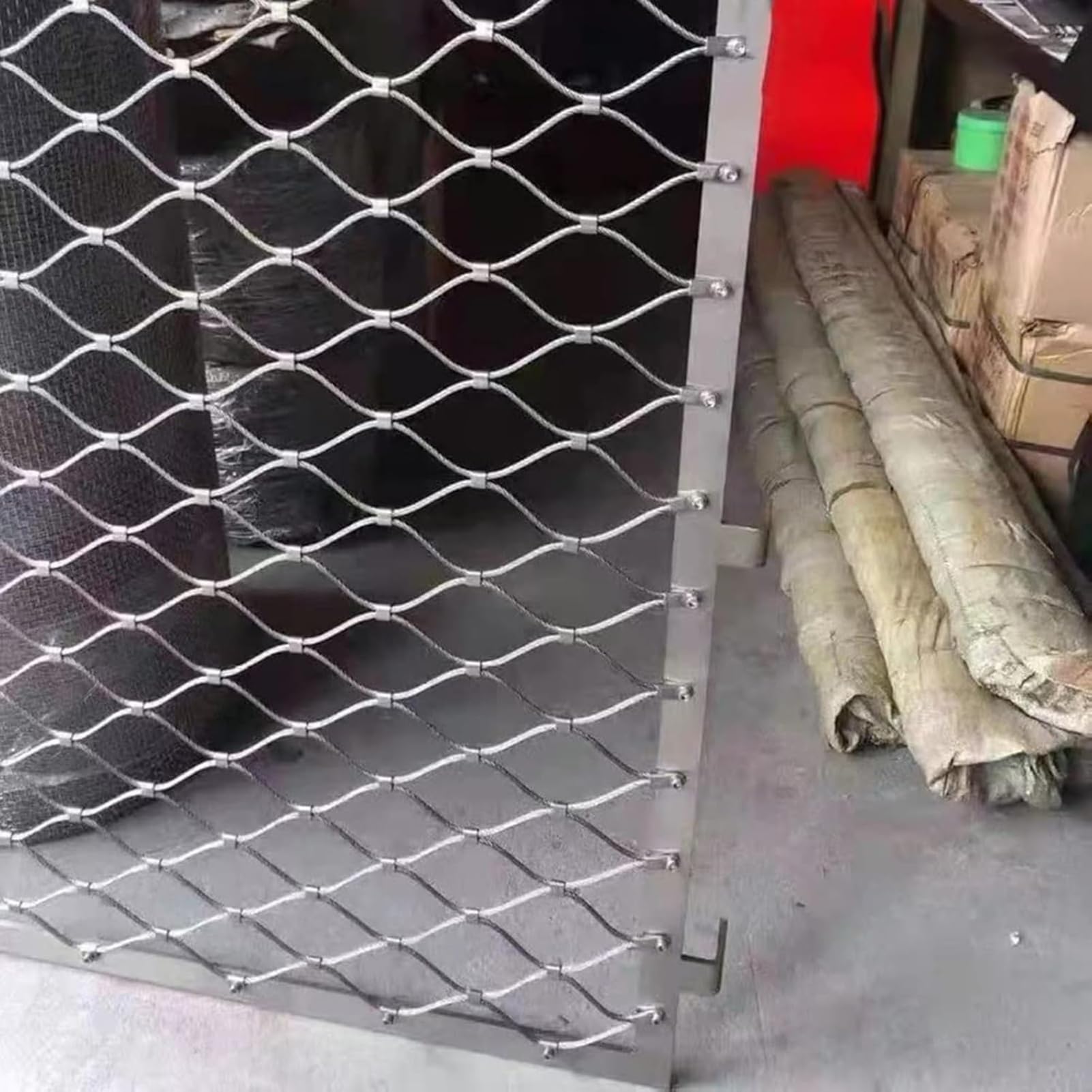 Rete di sicurezza flessibile in acciaio inossidabile 304 per piante da gabbia per uccelli dello zoo e arrampicata - Rete a rete (0,8 x 25 m) per pollame e recinto per animali