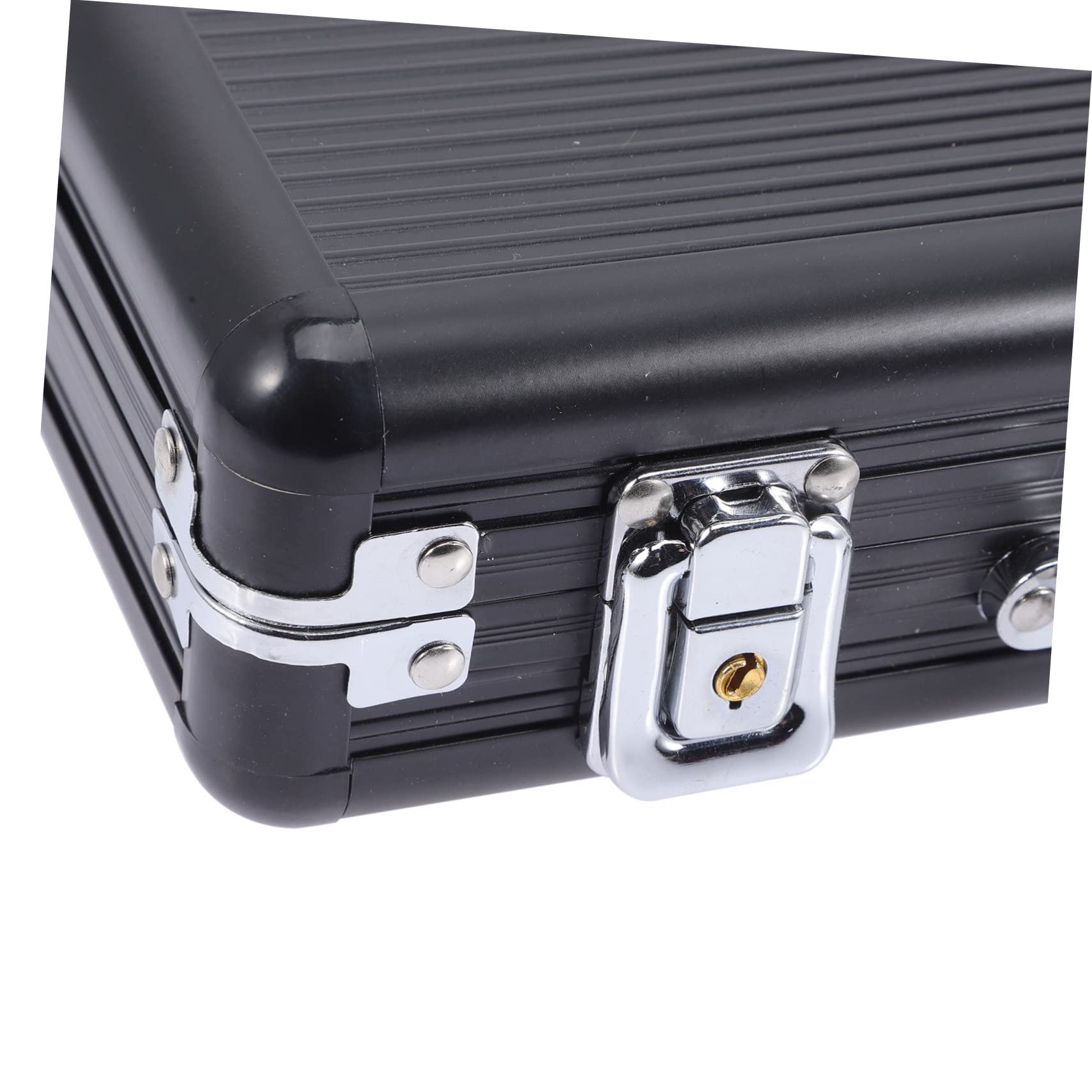 Valigetta e Bordi Rotondi in Lega di Alluminio per Fiches da Poker Nero Capacità Elevata per Accessori Gaming e Dadi da Poker