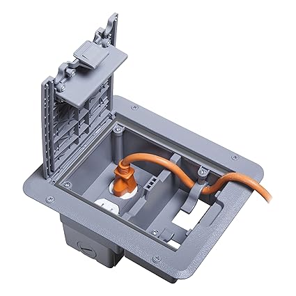 DOC320G Deck/Floor Cover, 1-Gang, Gray