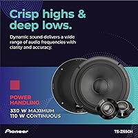 Vista 4 de Pioneer Z-Series TS-Z65CH - Altavoces de 2 vías de 6.5 pulgadas (par) - 330 W máximo, agudos nítidos + voces claras, actualización de audiófilo