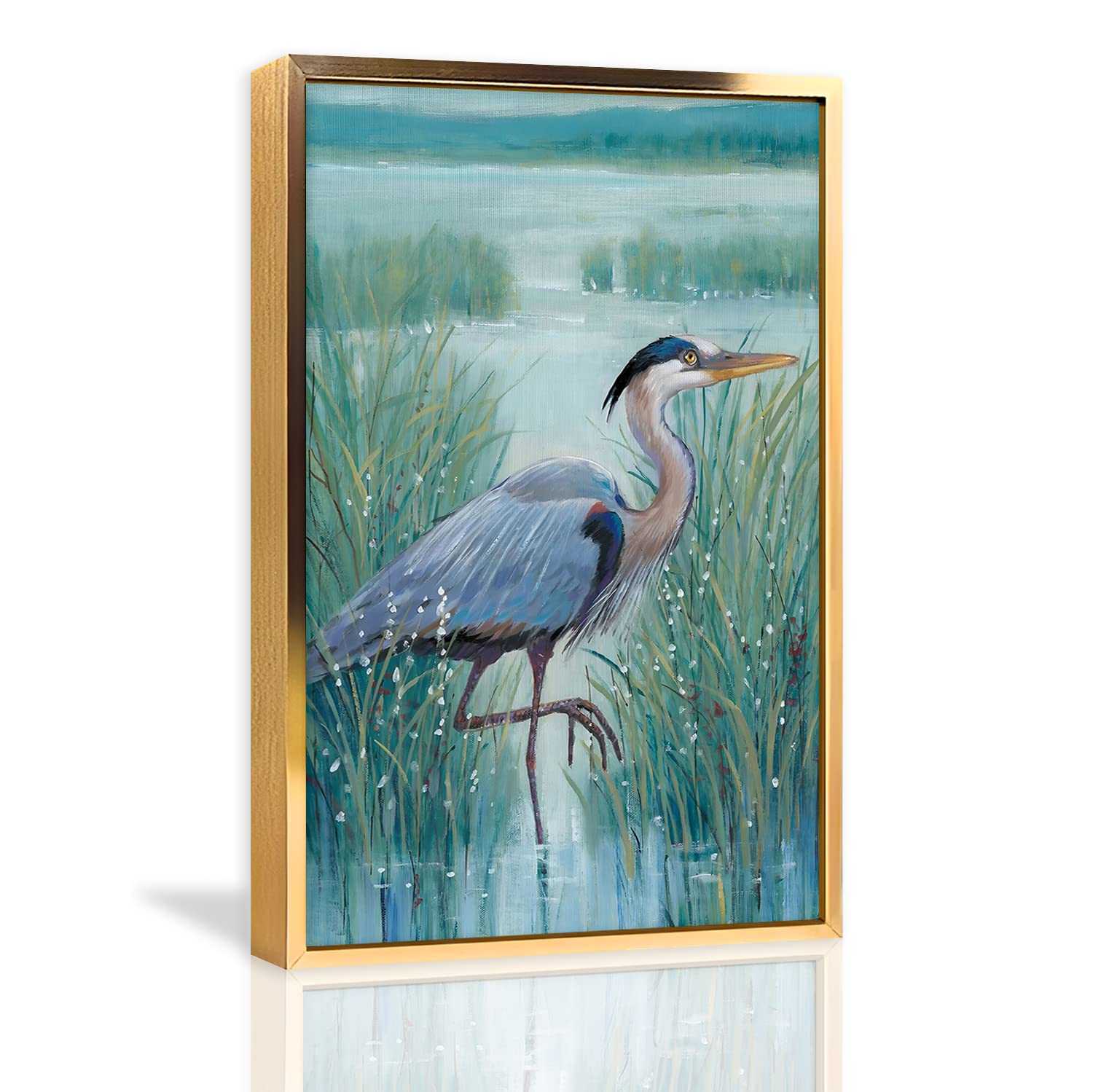 Canvas Wall Art Blue Herons Framed Wall Art Prints Painting Watercolor