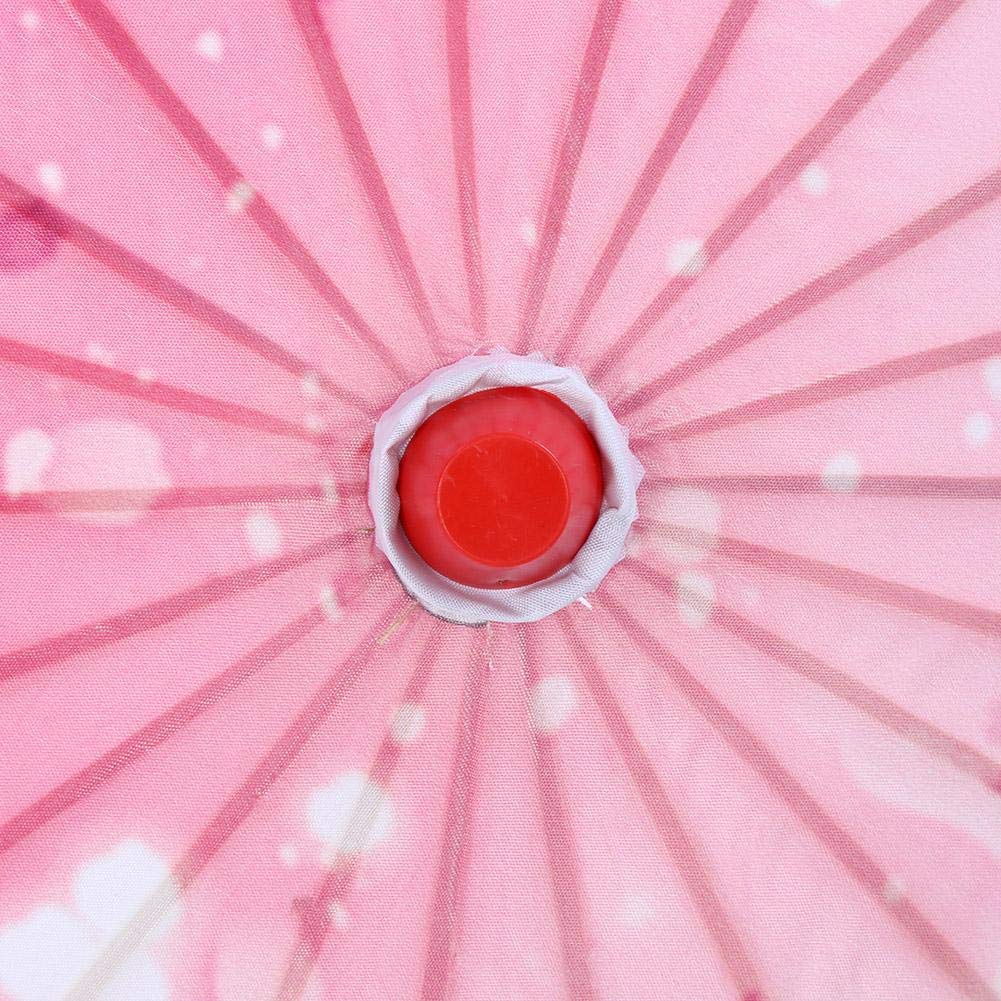 Olejowany papierowy parasol damski ręcznie robiony olejowany papierowy parasol wiatroodporny chiński klasyczny parasol taneczny (różowy)