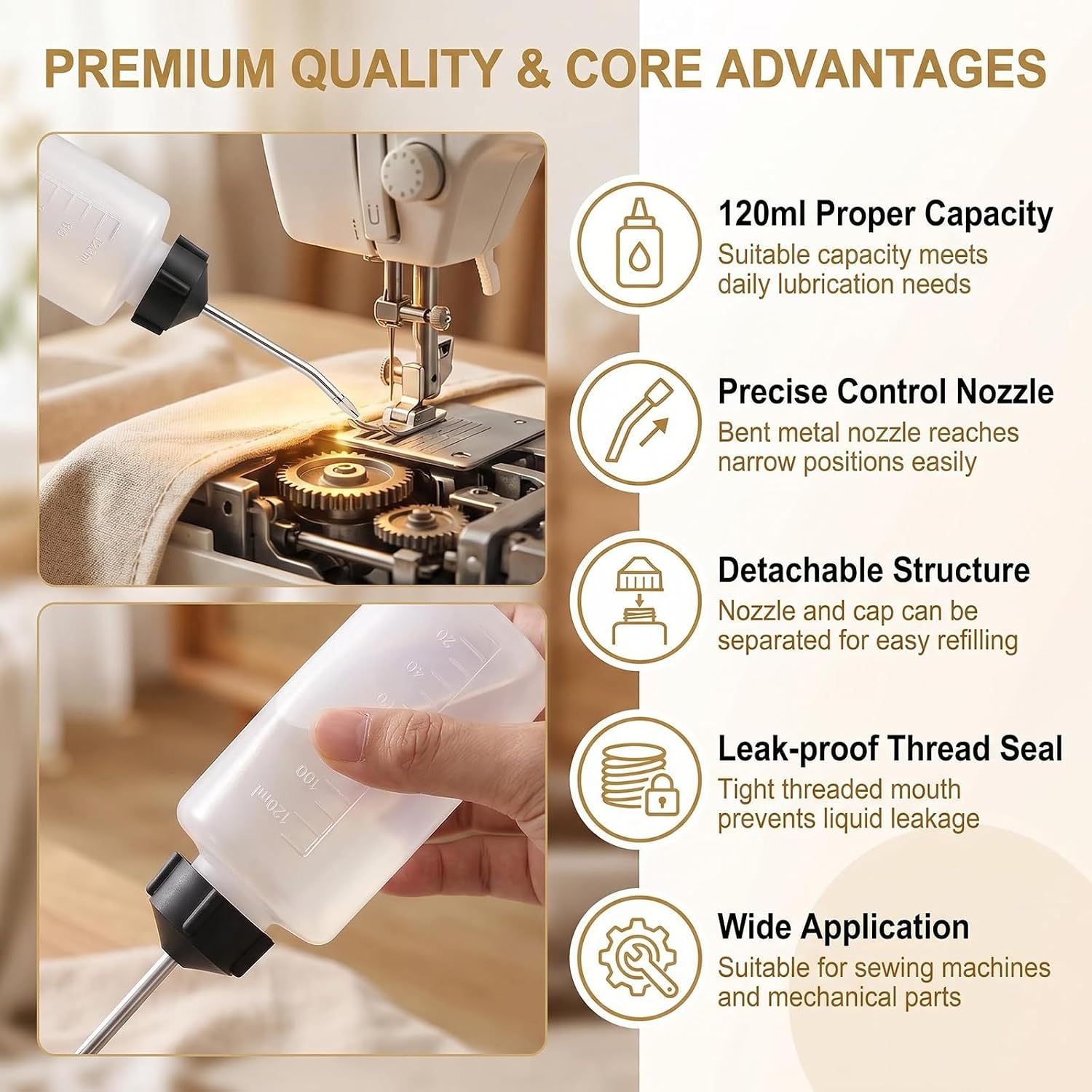 2Pcs 4oz Needle Oil Bottle Stainless Tip Precision Applicator