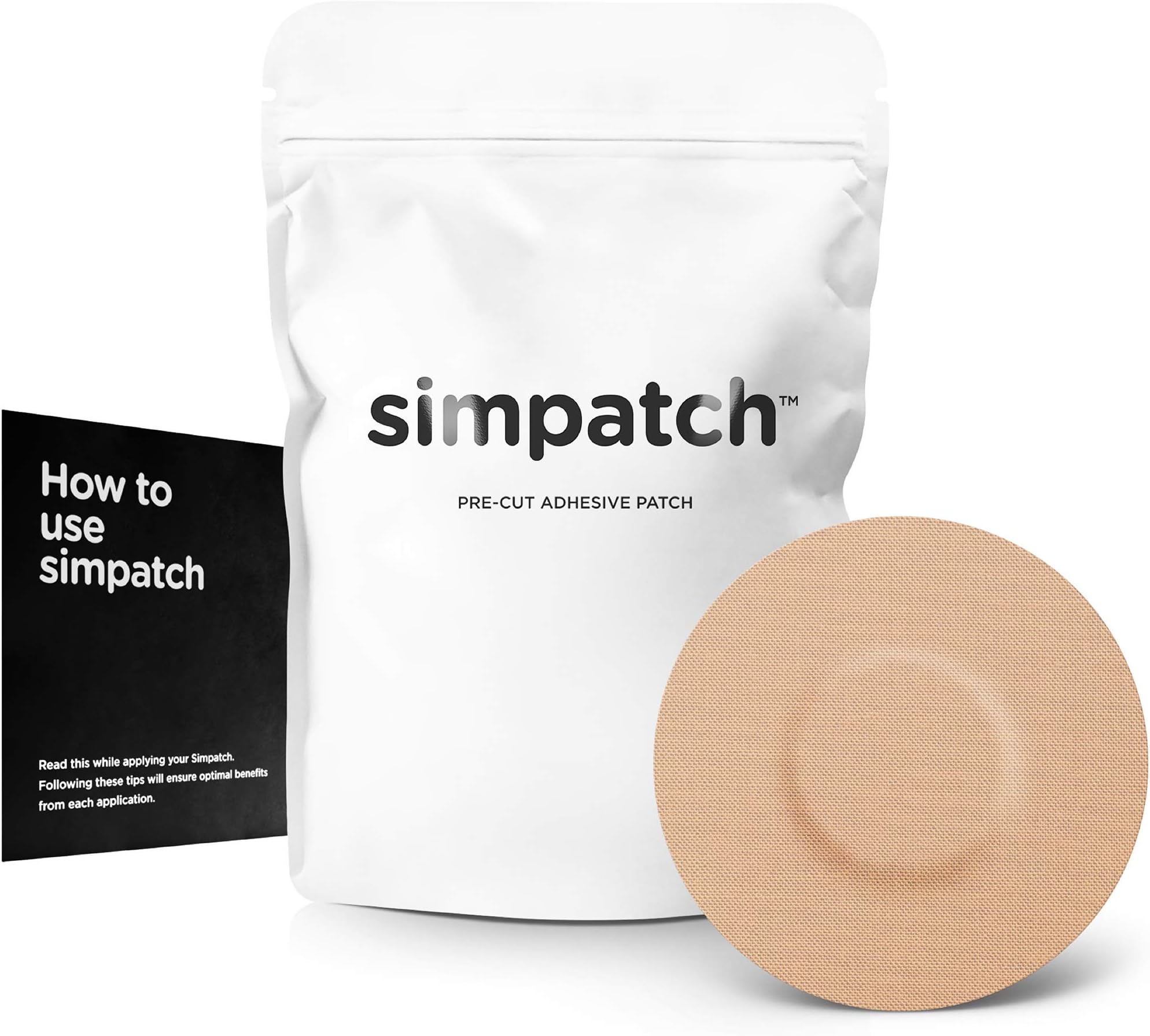 SIMPATCH ユニバーサル粘着パッチ 穴なし(25枚パック) (ベージュ)