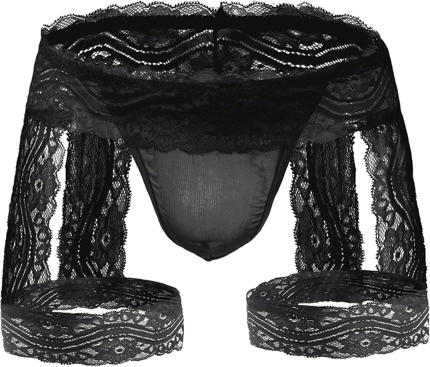 Men's Sissy Thong Panties Sexy Lace Lingerie, Feminine Underwear for Men, Soft Thongs for Straight Men, Exotic Male