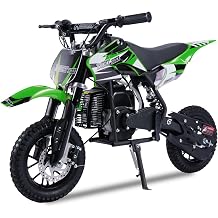 SAY YEAH Gas Dirt Bike,50CC 2-Stroke Gas Power Mini Dirt Bike,Top Speed 25 mph, Max Load 150 lb-Green Green