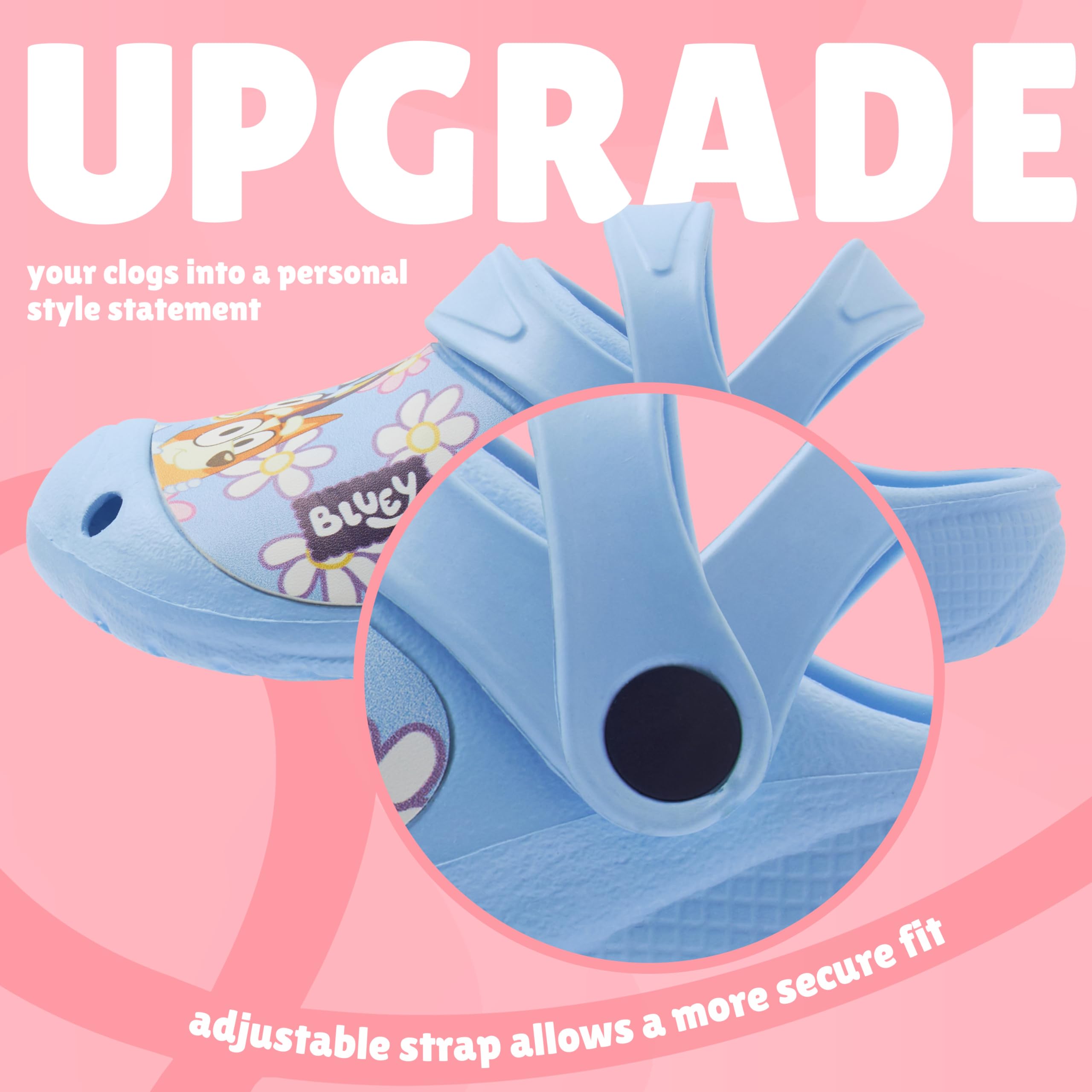 Bluey Zuecos Clogs Sandalias Niño Verano con Correa Trasera para Casa Playa Piscina