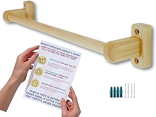 32.5 in. Long Montessori Pull Up Bar for Babies | Excercise Guide, Hand-Made, Assembled, Quality Wooden Toy Bar for Infants, Ballet Bar for Toddlers.