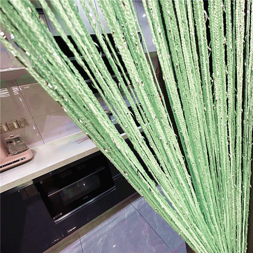 ave split Decorative Door String Curtain Wall Panel Fringe Window Room Blind Divider Tassel Screen Home 100cm*200cm (#018331)