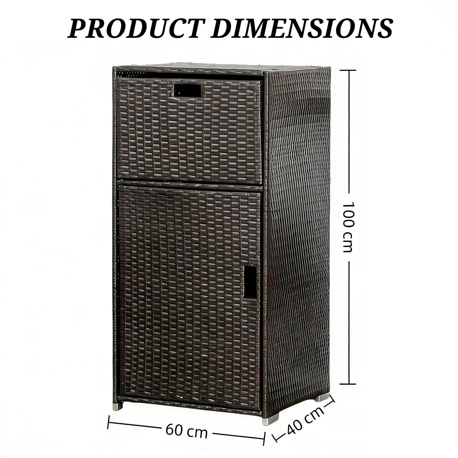 Portasciugamani da esterno con ripiano e cassetto, porta asciugamani a bordo piscina, per spa, patio e spiaggia, design resistente ed elegante