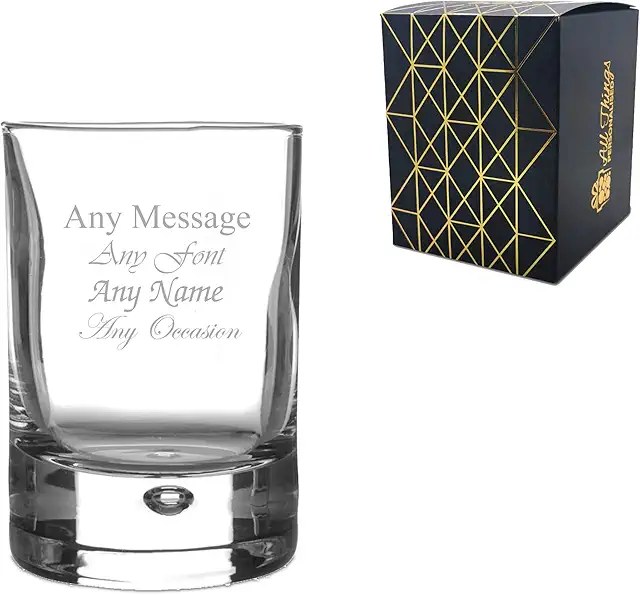 Personalized Engraved 65ml Bubble Shot Glass with Gift Box - Custom Drinkware
