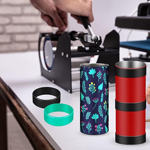 Miniatura 7 de Bandas de silicona para vaso de sublimación, 30 piezas elásticas de sublimación para sublimación, bandas de goma de silicona para evitar fantasmas,