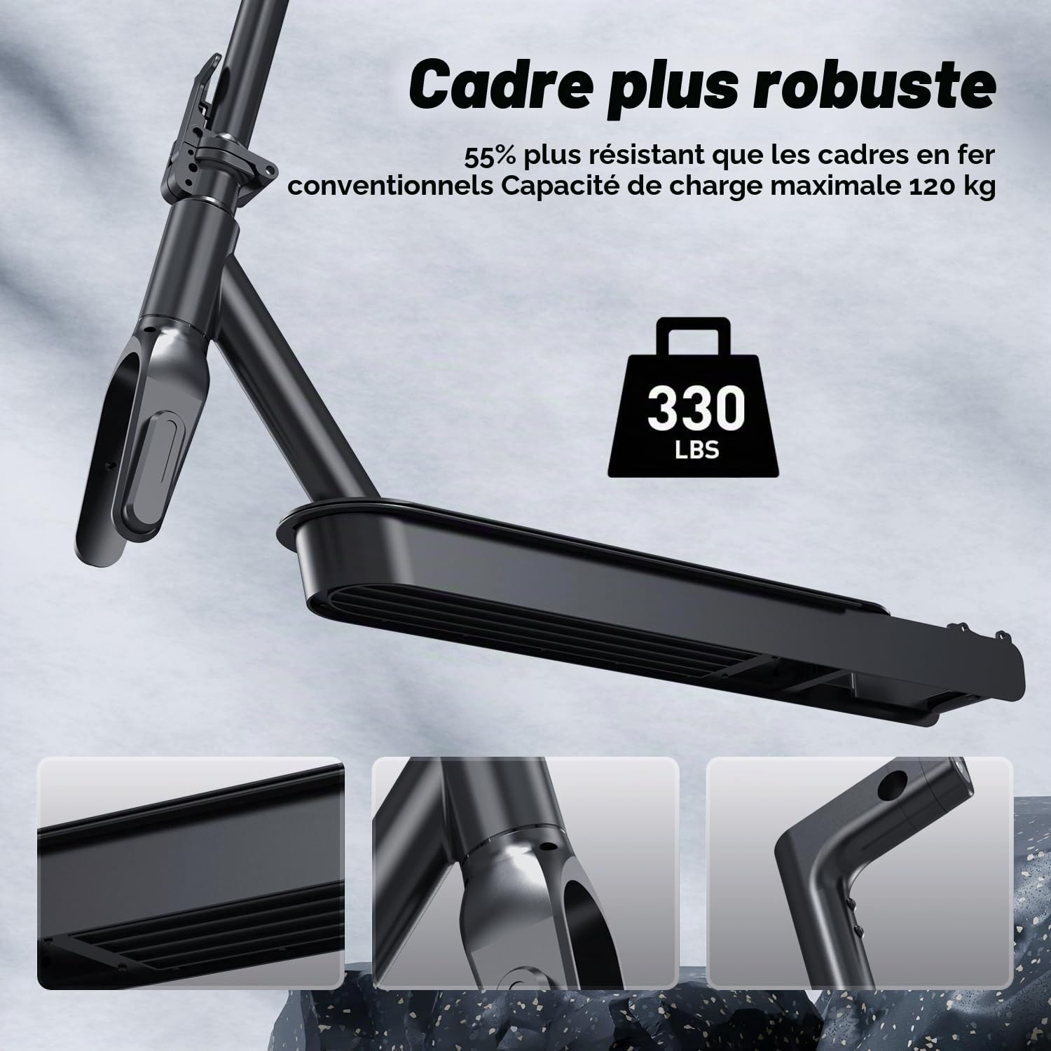 isinwheel S9Pro Trottinette électrique pour Adultes avec autorisation de Circulation routière, Moteur 350 W, Batterie 7,5 Ah jusqu'à 30 km, pneus 8,5", Application et écran LED, pour Adultes