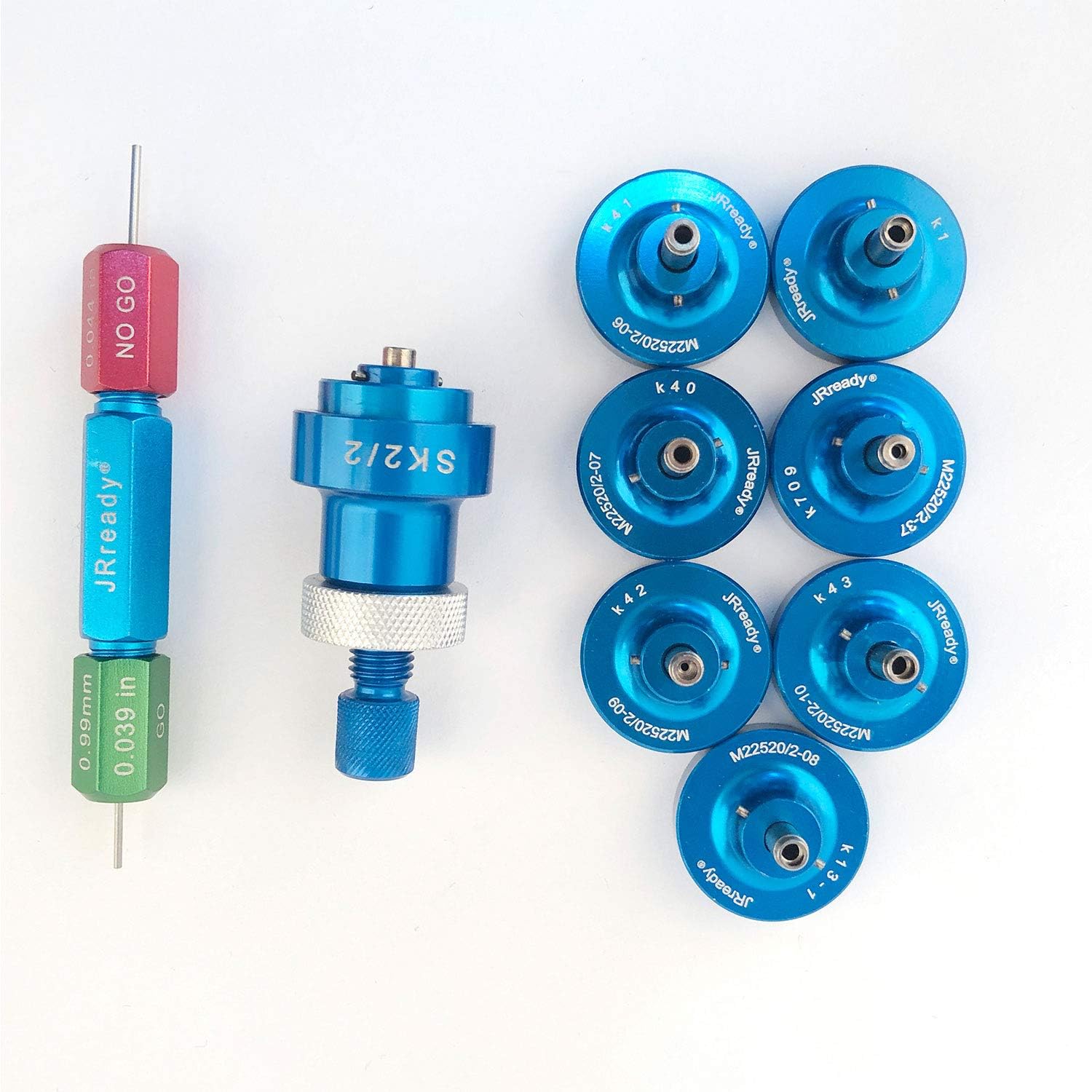 🛒 Crаzу Dеаlѕ JRready ST2060 M22520 2 01 Indent Crimper Kit YJQ W1A 615717 Aviation Crimp Tool and 7 Positioner and G125 Gauge for Solid Barrel Contact of Miniature Connector in Electronic Systems 20 32awg