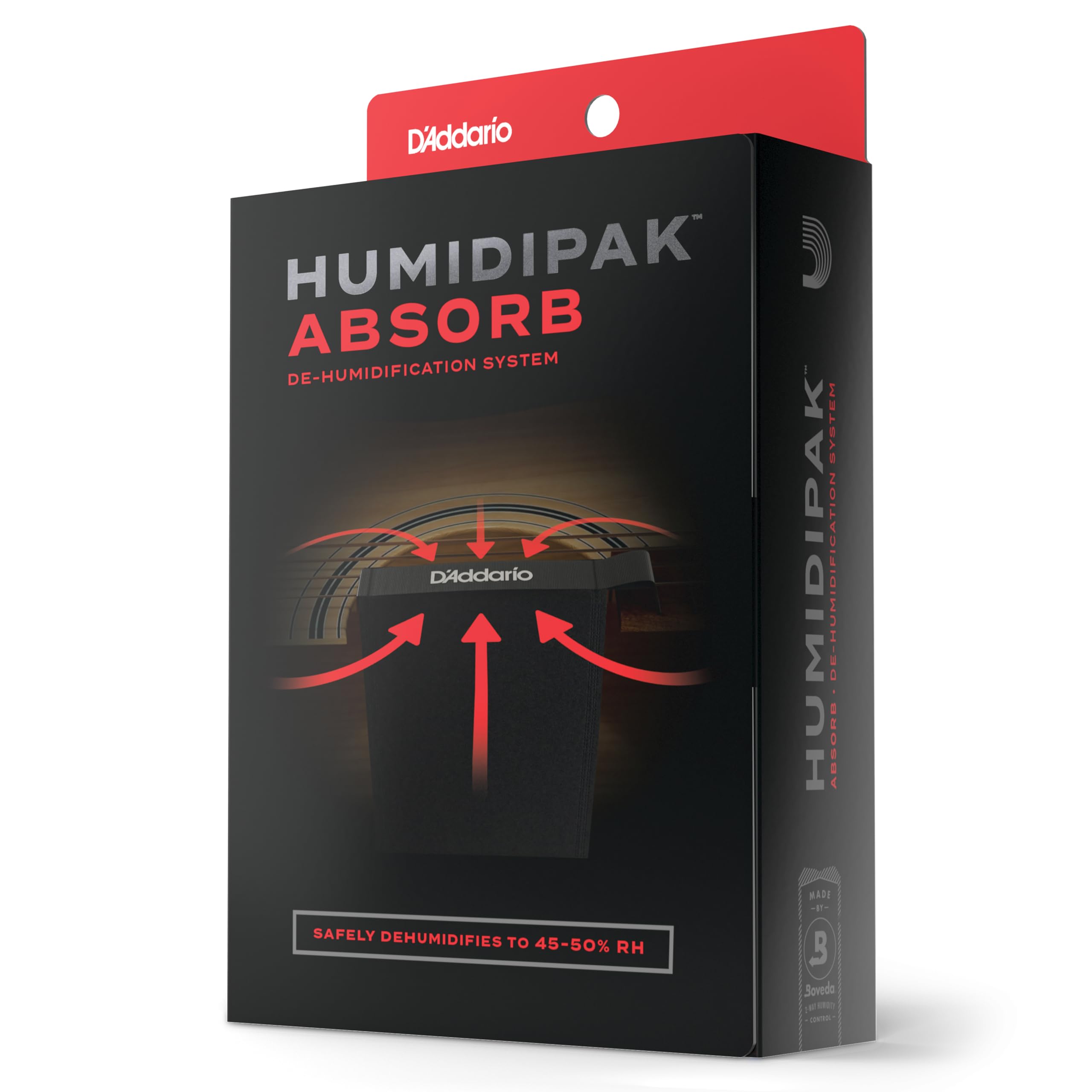 D'Addario Humidipak Guitar Absorb Kit, Two-Way Case Humidity Control System