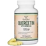 Quercetin with Bromelain - 120 Count (1,200mg Servings) Immune Health Capsules - Supports Healthy Immune Functions in Men and Women (Vegan Safe, Third Party Tested, Gluten Free) by Double Wood