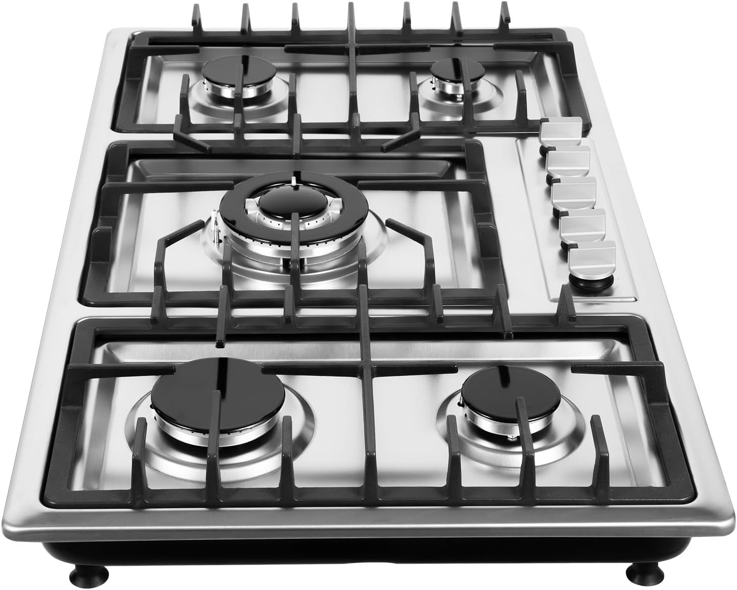 Estufa de Gas Empotrable 5 Puestos 86 cm Acero Inoxidable