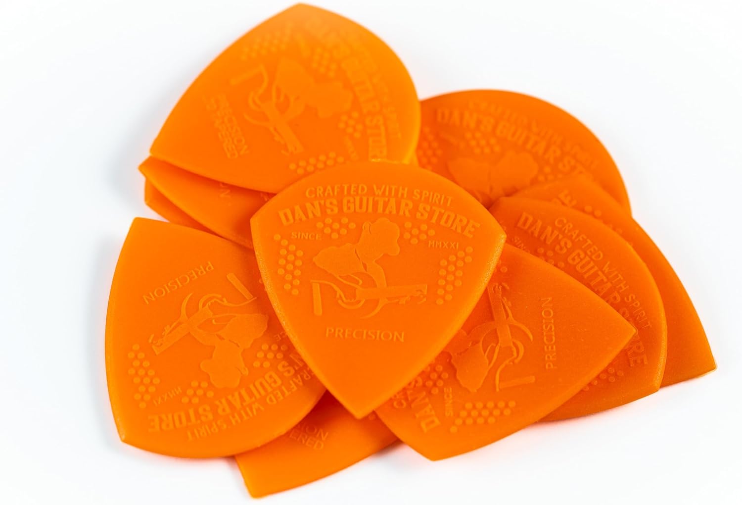Dan's Guitar Store Precision Pick Bundle - 10x Precision Picks & 10x 0.7mm Precision Picks - 20x Grippy Maximum Precision High-Visibility Plectrums for Professionals