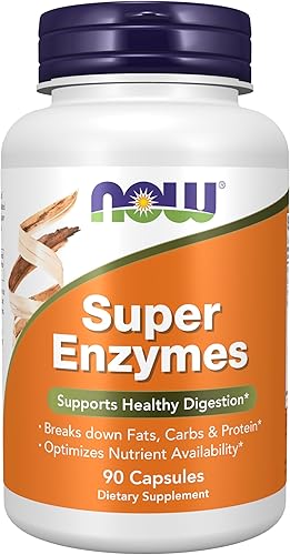 Suplementos NOW, Super Enzymes, Formulado con Bromelina, Bilis de Buey, Pancreatina y Papaína, Super Enzymes, 90 Cápsulas