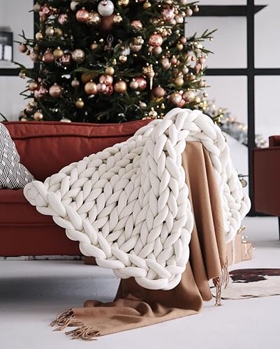 Miniatura 7 de Hilo grueso grueso de lana merina súper suave, 2.2 libras, lavable, súper voluminoso, hilo de lana gigante para tejer brazos extremos para