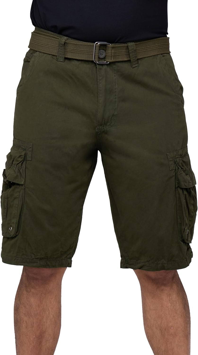 X RAY RAW X Mens Belted Cargo Shorts, Relaxed Fit Casual Knee Length Cargo Shorts for Men (Big and Tall Shorts for Men) - Image 7