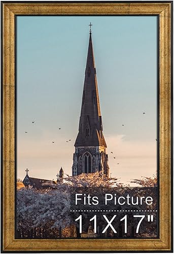 AUEAR, Marco de fotos de 11 x 17 pulgadas sin paspartú para exhibir póstermarcos de fotos de 11 x 17 pulgadas, marco de fotos de vidrio templado,