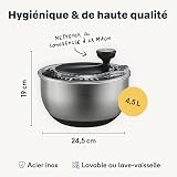 SILBERTHAL Salad Spinner Stainless Steel 4.5 L Large - 7