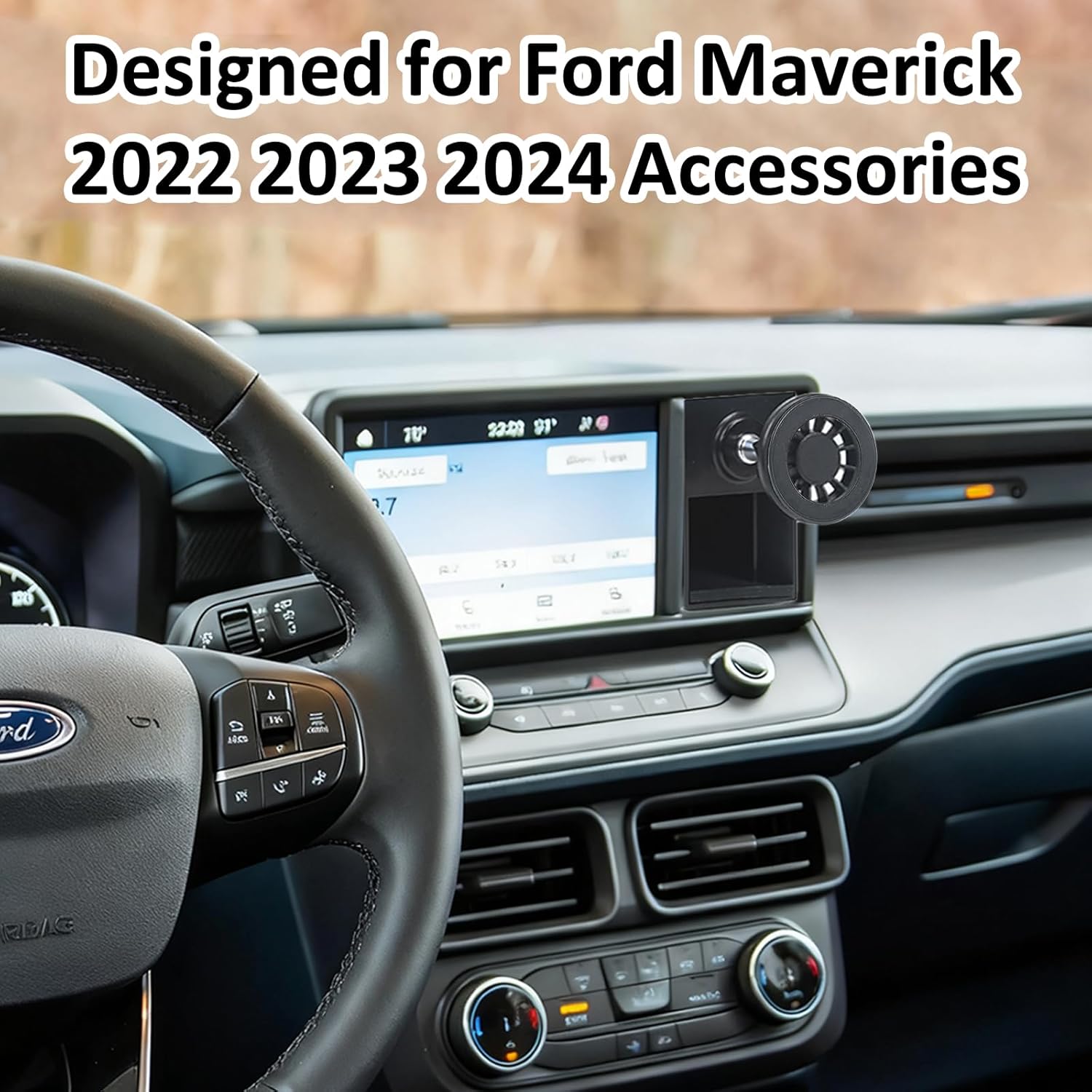 Kyostar Magnetic Phone Holder for Ford Maverick 2022 2023 2024, Cubby Insert Design Strong Magnet for Maverick Truck Accessories