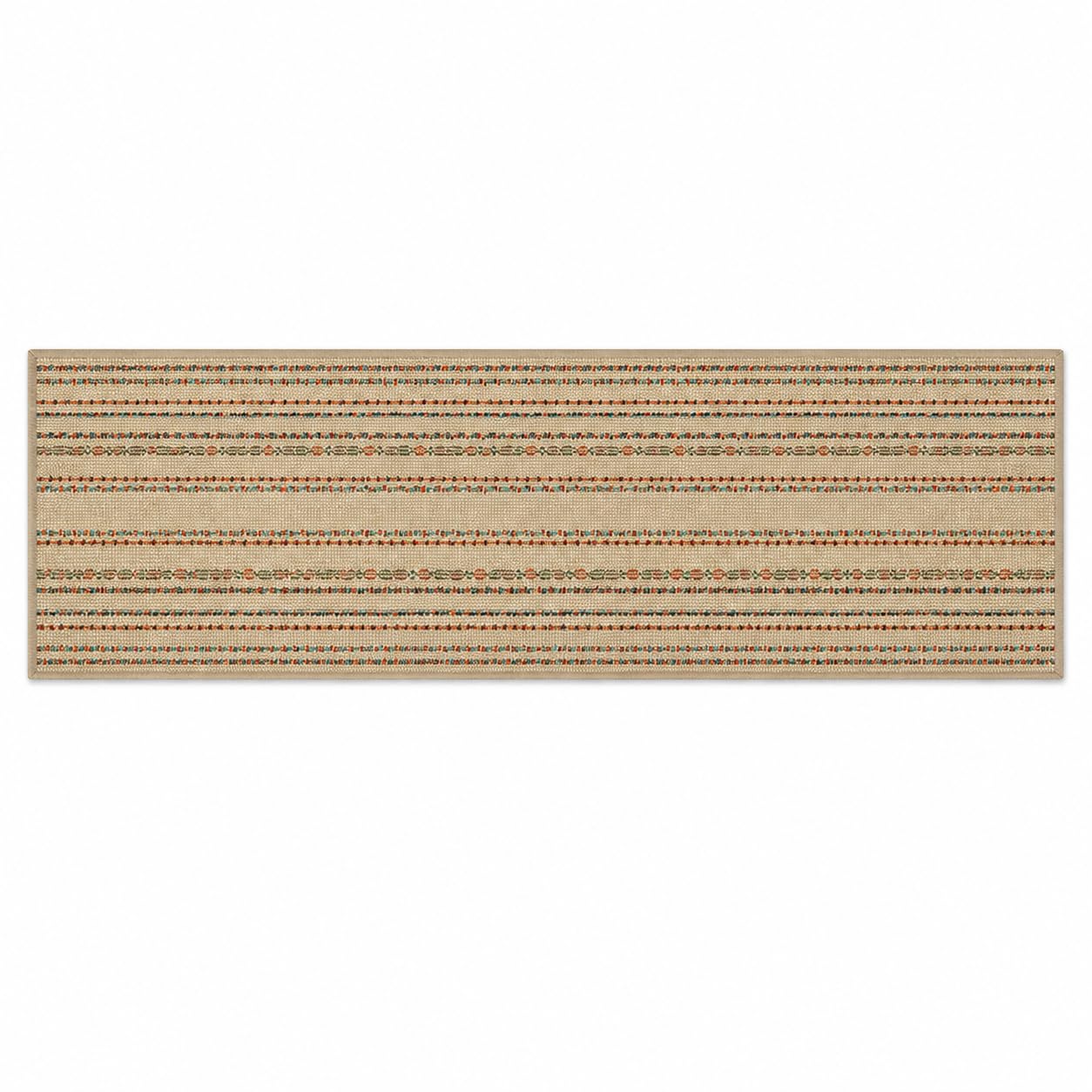 Chemin Table Tissu Antidérapant , Beige, motif géométrique , 40x160cm