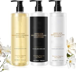 3-Piece Set Body Wash, Shampoo and Conditioner Set for Skin and Hair Care | Shower Essentials for Women and Men, Refreshing and Moisturizing, Deep Cleansing, Long Lasting Fragrance, 16.9 fl oz each