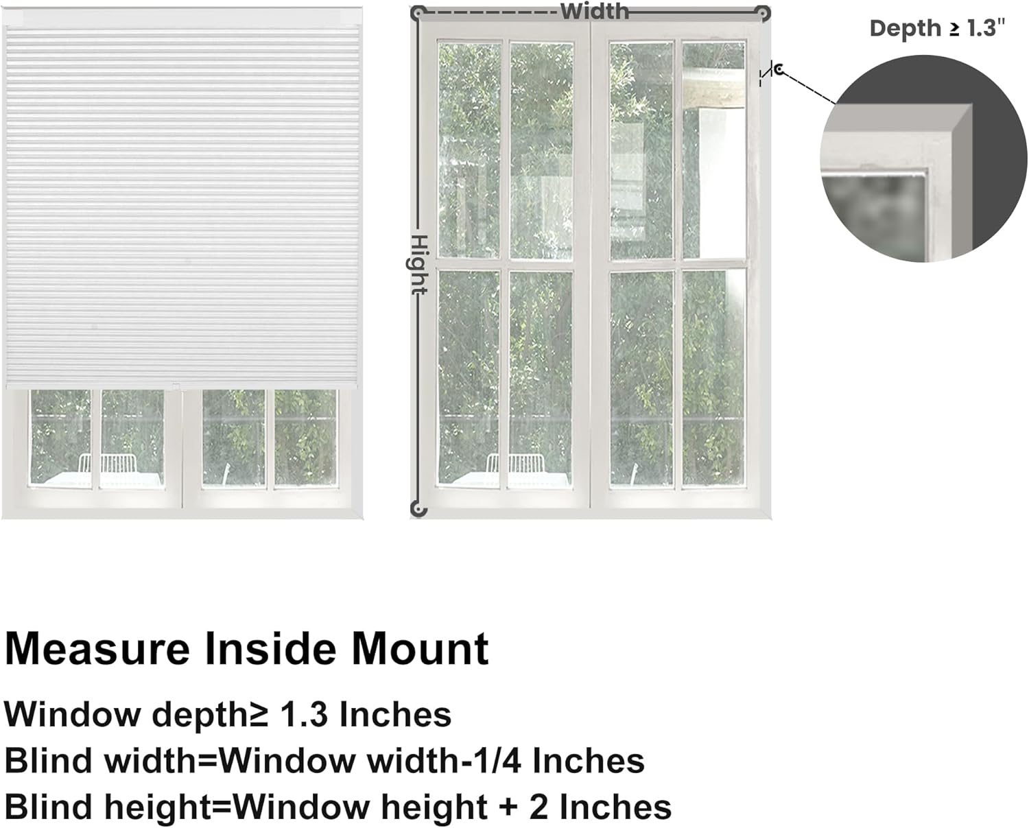 BERISSA No Drill No Tools Blackout Cellular Shades Cordless Honeycomb Blinds Easy to Install Cellular Blinds for Windows, Blackout-Light Gray, Custom Size