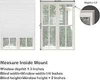 Vista 8 de BERISSA Persianas celulares opacas sin cordón, sin necesidad de taladro, sin herramientas, persianas celulares fáciles de instalar, persianas