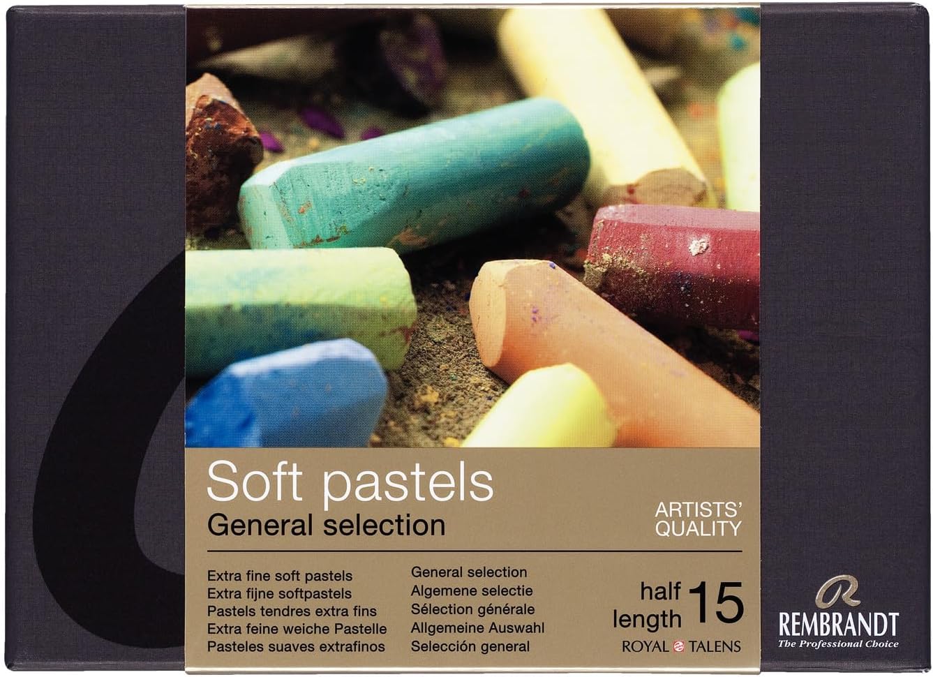 Rembrandt Professional Soft Pastel Set General Colour Selection | 15 Half Pastels