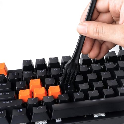 Miniatura 4 de Herramienta de extracción de teclas de acero inoxidable con 2 cepillos de limpieza de teclado para teclado mecánico