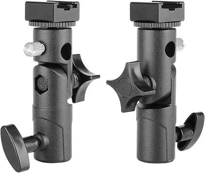 Updated Version Flash Bracket-ChromLives Light Stand Flash Mount Cold Shoe Flash Stand Photography Camera Umbrella Holder Bracket E Type for DSLR Camera Canon Nikon Pentax Olympus Nissin Metz and DSLR