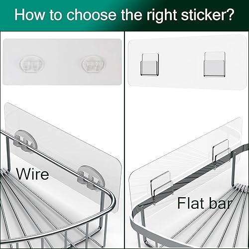 Miniatura 7 de Jovware Adhesivos adhesivos para ducha, soporte de ducha, adhesivo de repuesto, adhesivo de cocina, estantes de ducha para soporte de jabón,