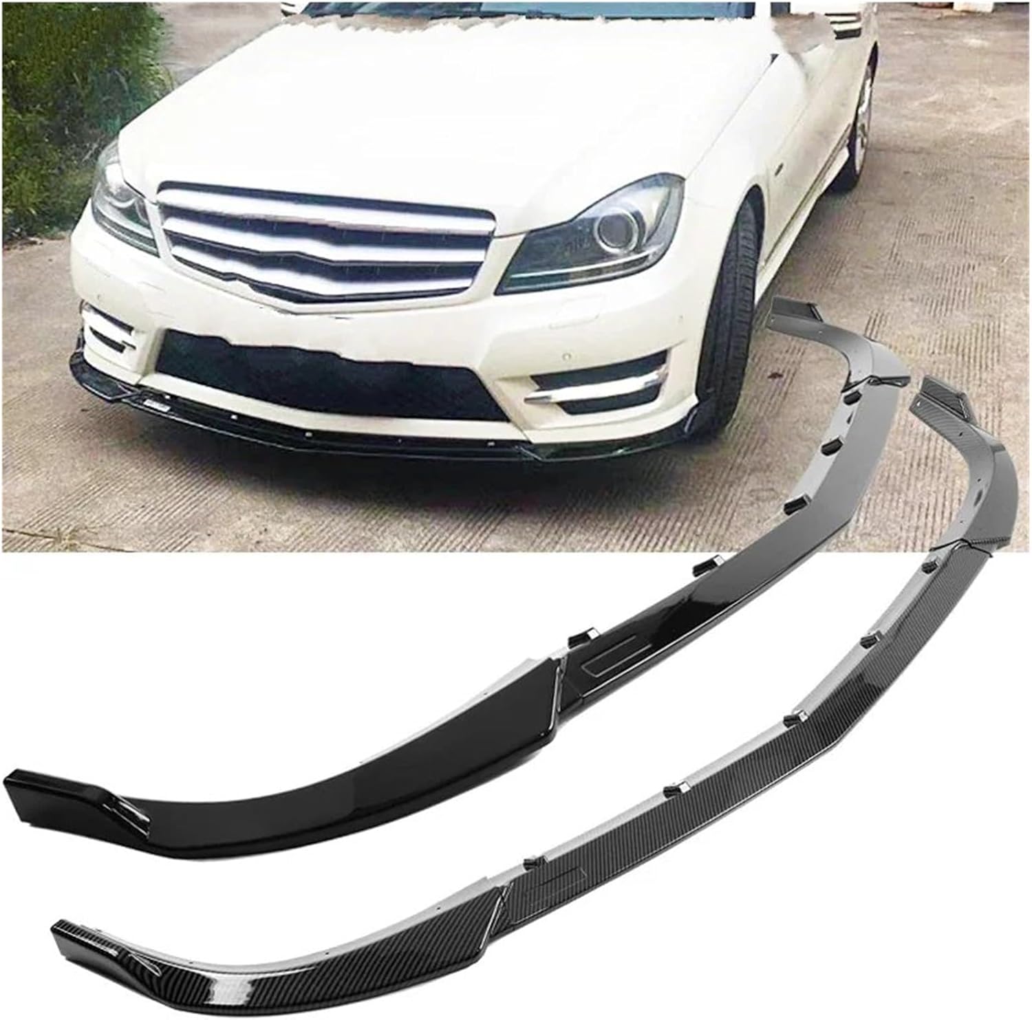 フロントスポイラー スポーツ用 W204用 C200用 C250用 C300用 12-14 スポーツバンパーのみ フロントバンパーリ