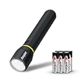 LED Flashlight Vision PRO, Ultra Bright 1000+ Lumens, IPX4 Water Resistant, Aircraft-Grade Aluminum LED Light, Rugged Metal Flash Light for Outdoors, Emergency Power Outage, Black