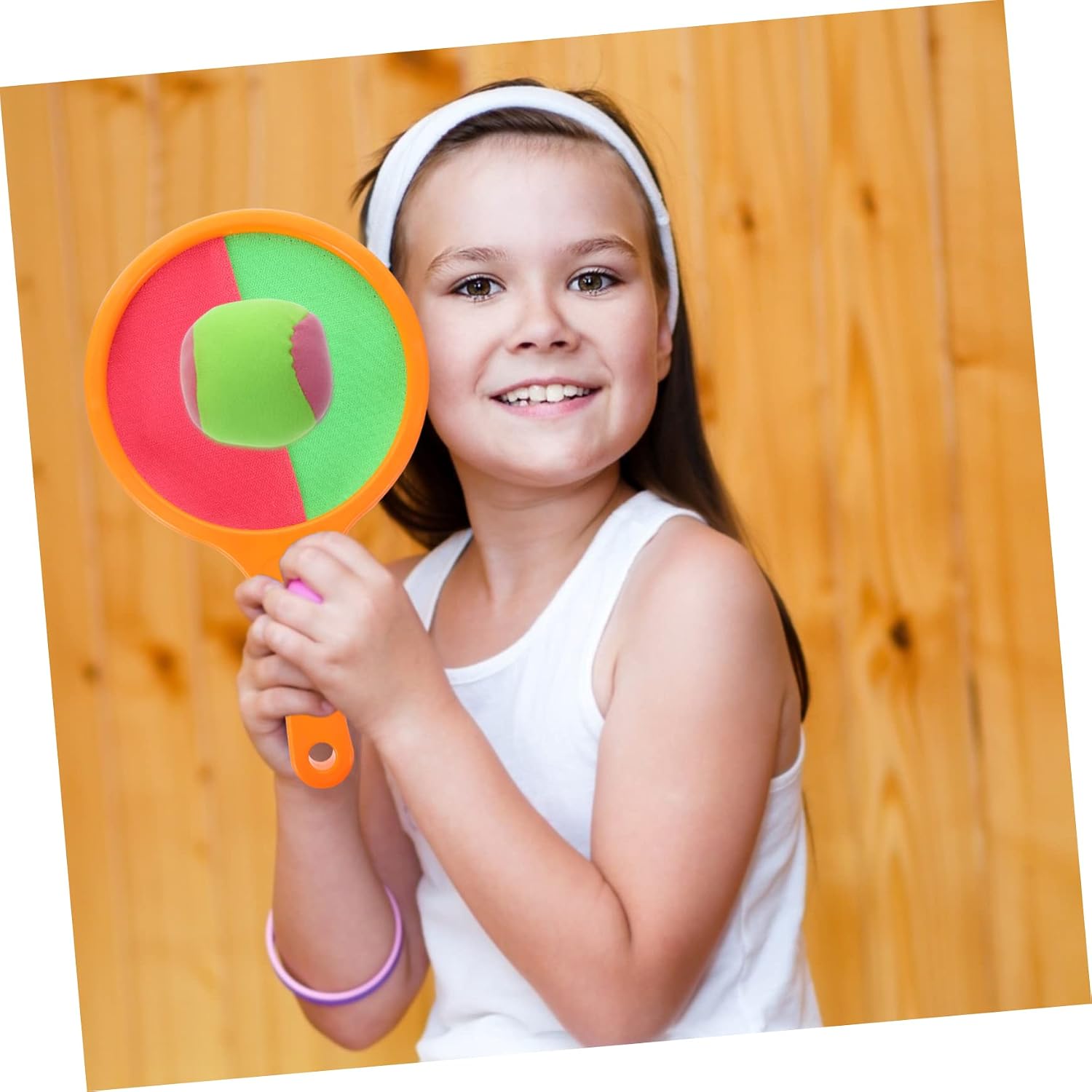 4pcs Family Fun Outdoor Sports Kit Racket Sticky Balls Develop Boys and Girls Skills Ages Style