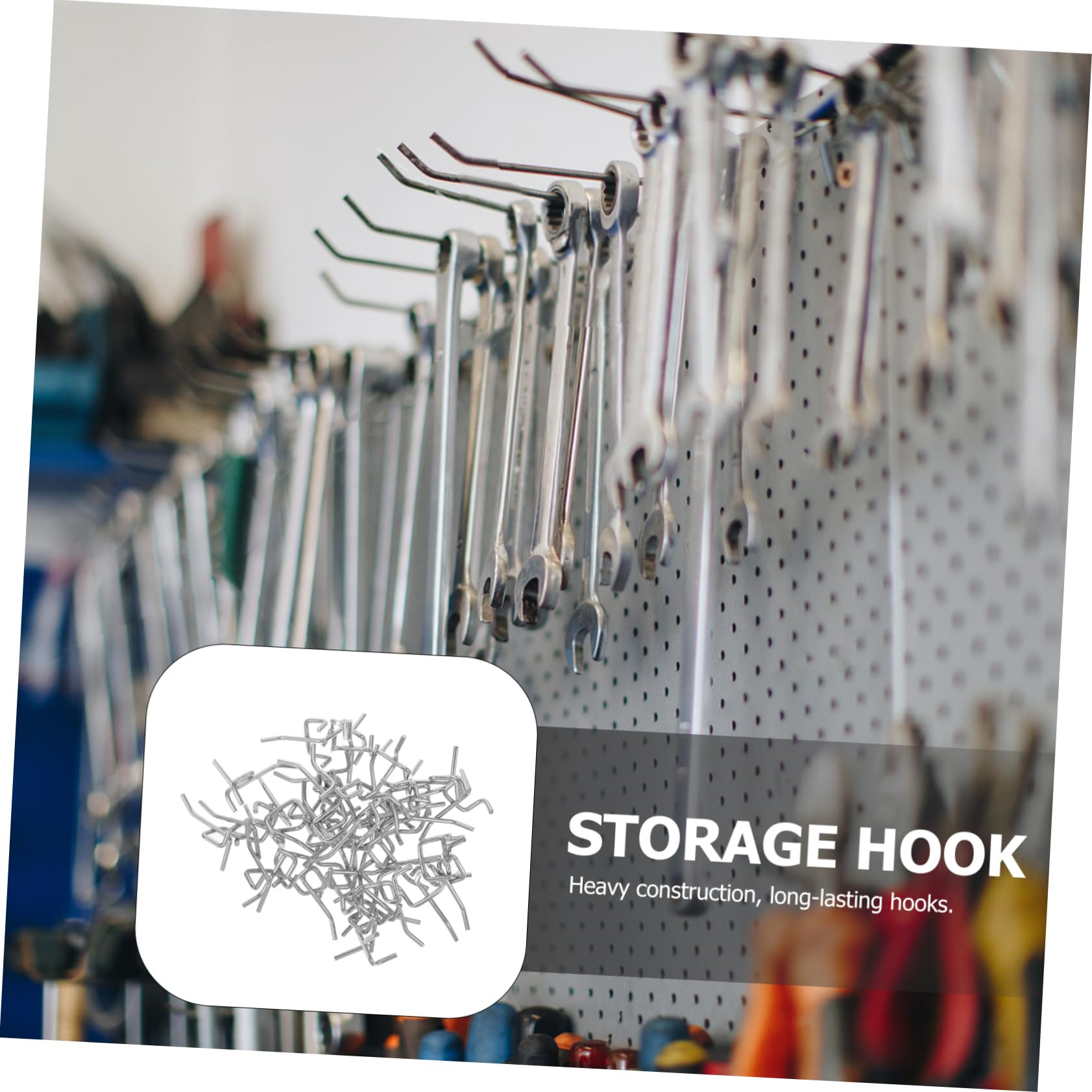 Cabilock 50 Pcs Slat Wall Hooks Carbon Steel Pegboard Hooks for Garage Tool and Shop Storage (Black)