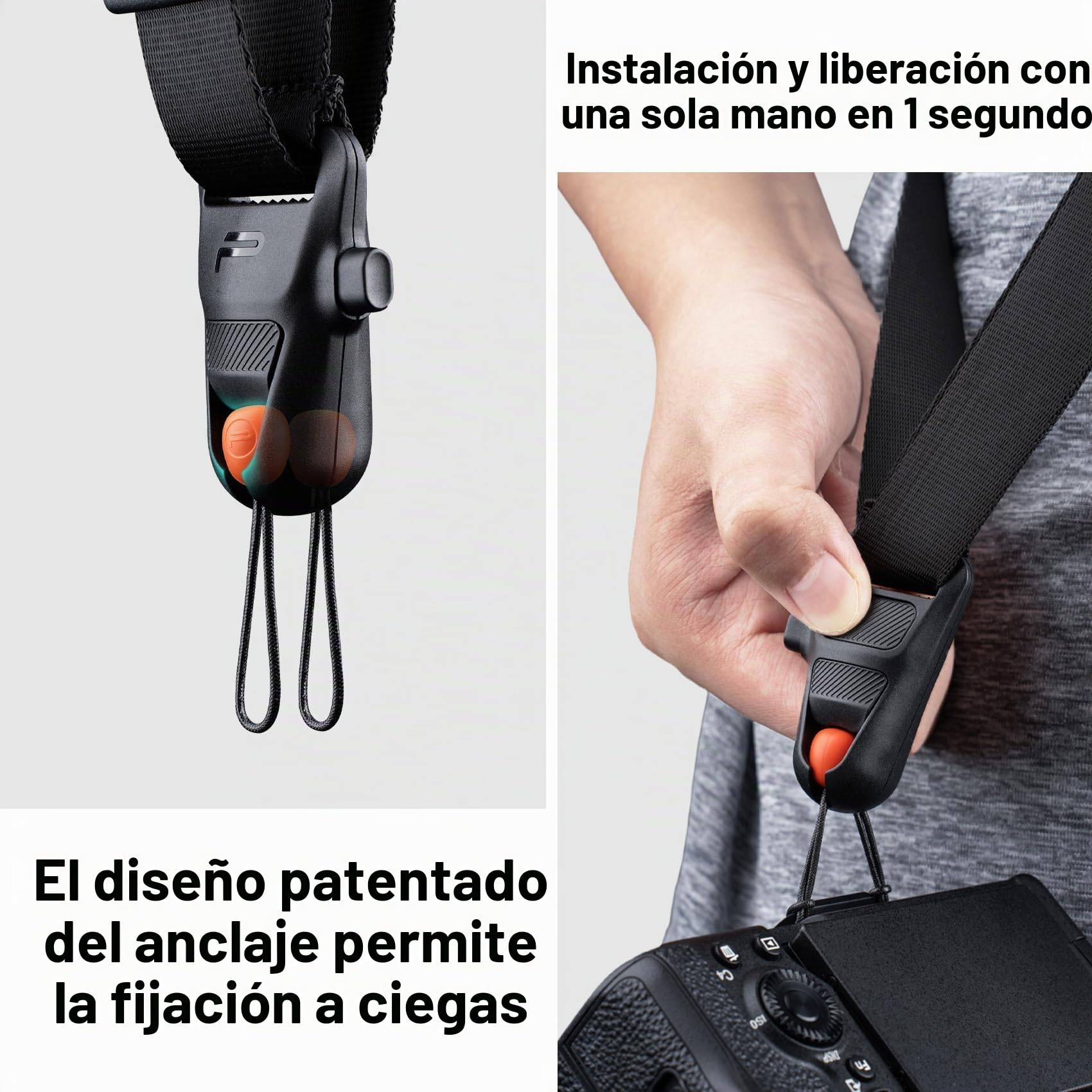 PGYTECH Camera Strap Master, Arnés Doble Hombro de Cuero para 3 Cámaras, Arnés de Cámara Ajustable para Fotógrafos Profesionales