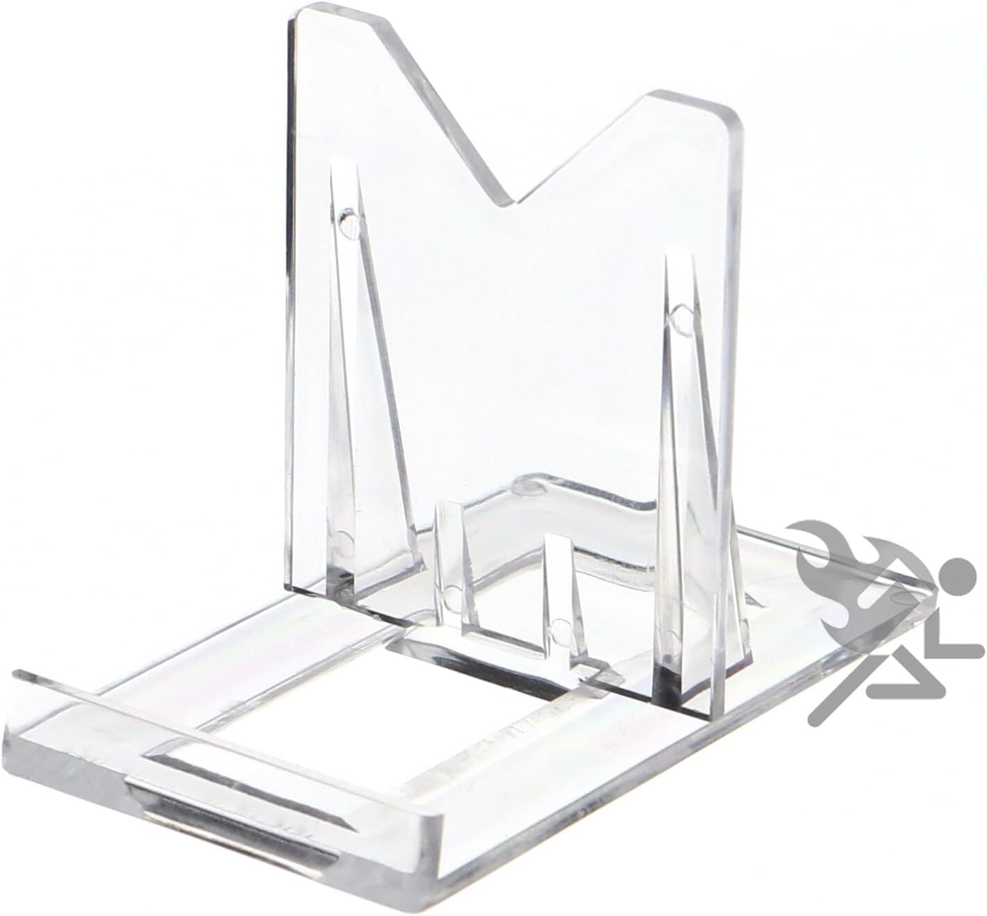 OnFireGuy 5-Pack 2" Two Part Adjustable Clear Acrylic Plastic Display Stand Easel for Mineral Fossil Slice Agate Slab Geode Seashell