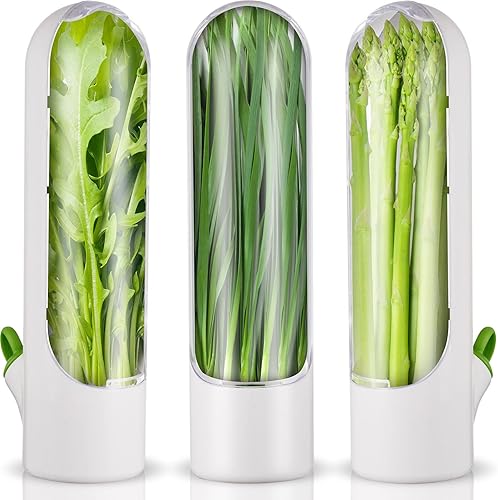 Lallisa Herb Saver Pod Herb Keeper Recipientes de cilantro fresco para refrigerador, conservador de hierbas para almacenamiento en refrigerador de