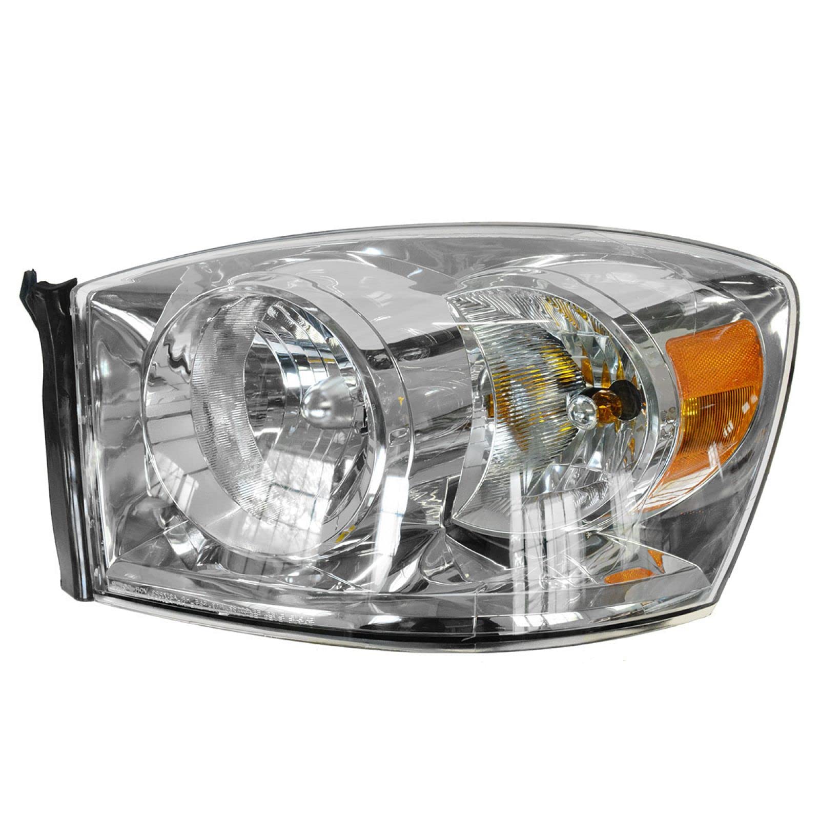 TRQ Driver Side Headlight Assembly Compatible with 2007-2008 Dodge Ram 1500 2500 3500 CH2502180
