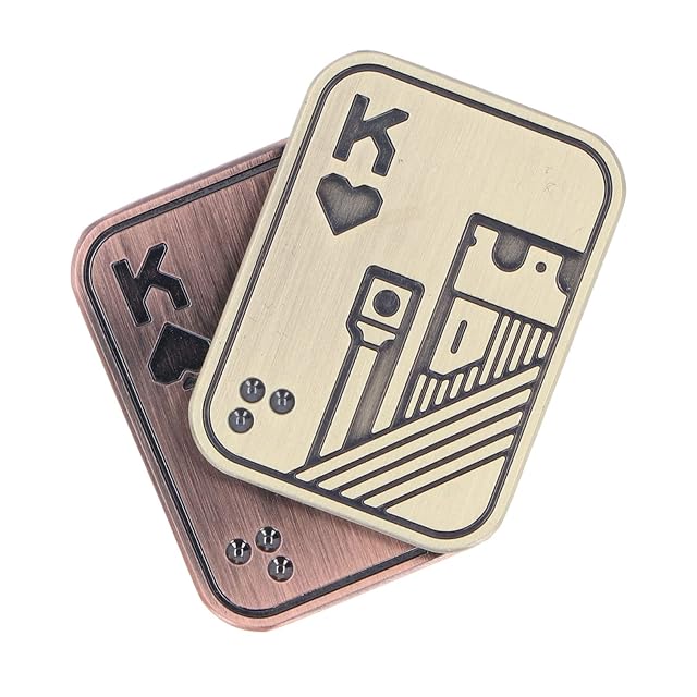 Folanda Fidget Slider Toy, Metal Poker Fidget Slider EDC Adult Fidget Toys, ADHD Autismo Sensorial Toys